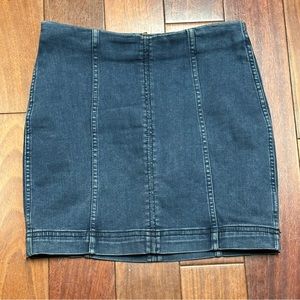 Free People Pleated Jean Skirt - Size 2